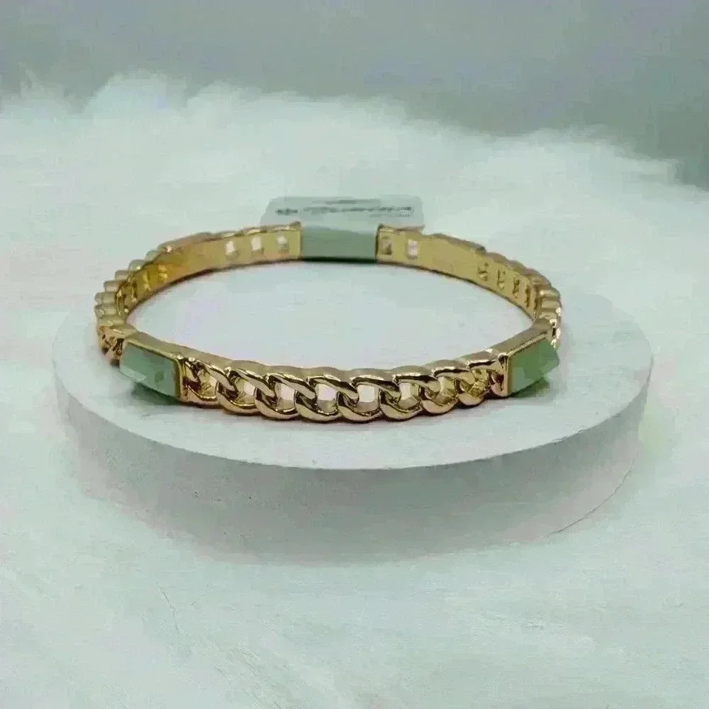 The Green and Gold Bangle Bracelet - Picture 5 of 6
